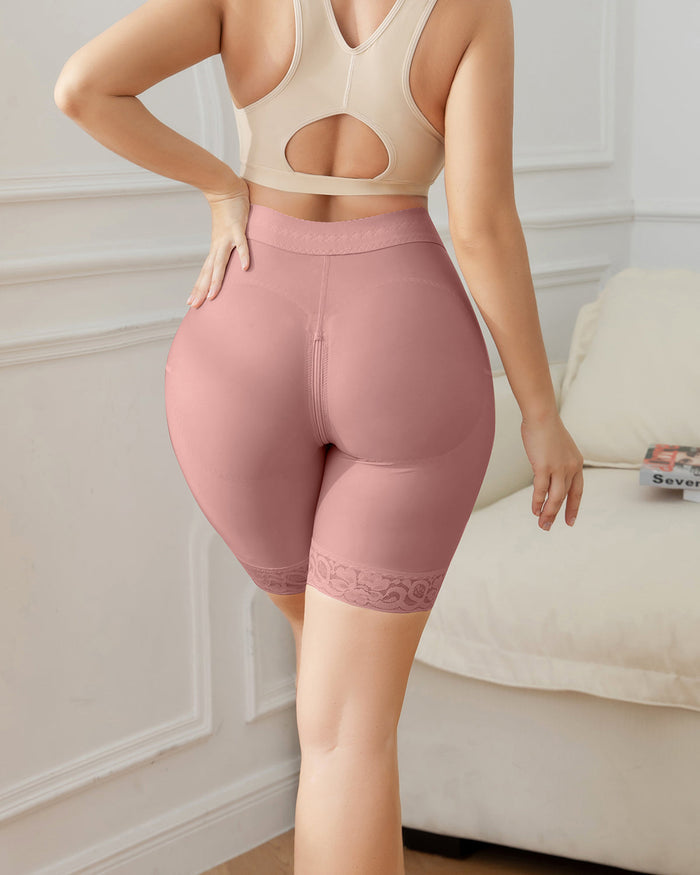 Women Tummy Control Butt Lifter High Waist Thigh Slimmer RosyBrown Panties - By Qivii