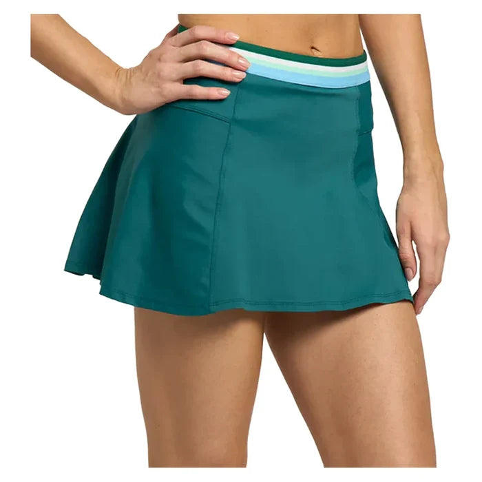 Women's 13 Inch Step Skort Everglade and Multicolor