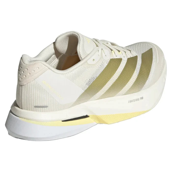 Women's Adizero Boston 13 Running Court Shoes Chalk White and Metallic Gold