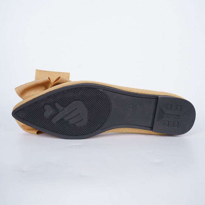 Women’s Bella Bow Slip-On Flat Loafers – Pointed-Toe Casual Soft-Soled Shoes (US5–10.5)