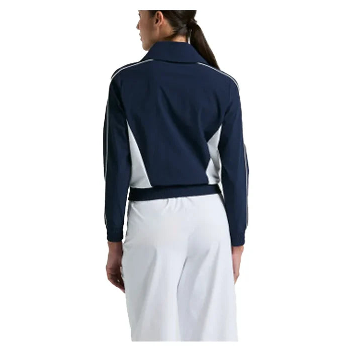 Women`s Color Block 1/4 Zip Tennis Top Black Iris