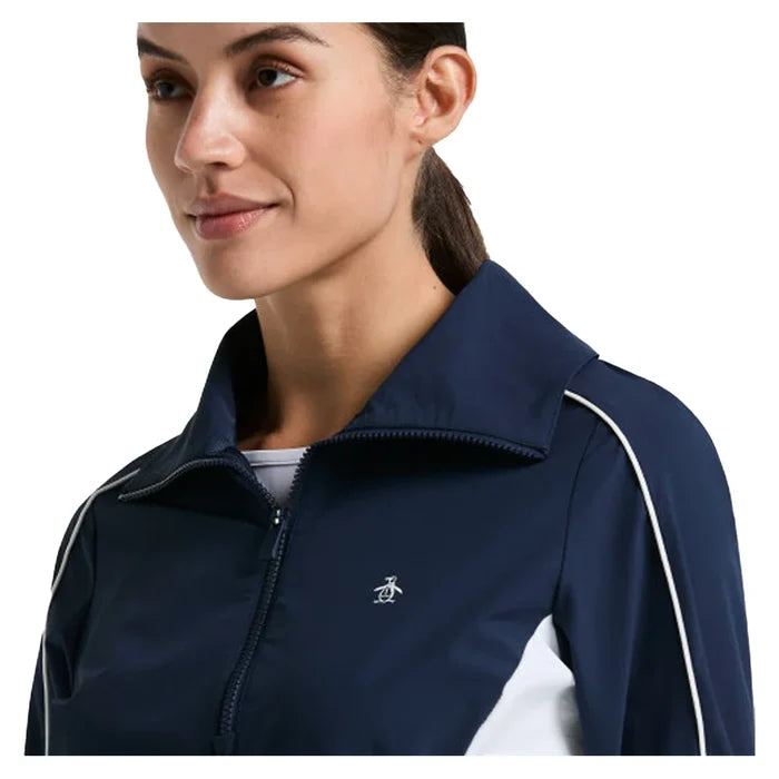Women`s Color Block 1/4 Zip Tennis Top Black Iris