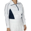 Women`s Color Block 1/4 Zip Tennis Top Bright White