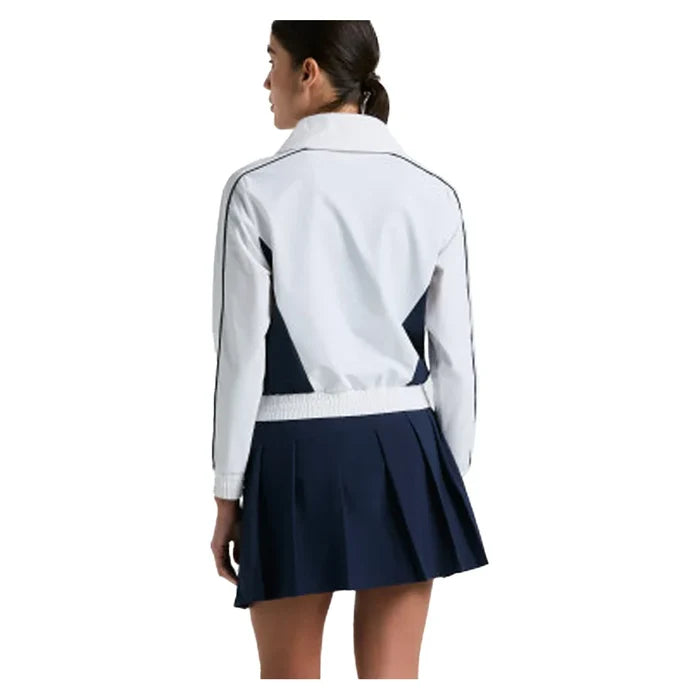 Women`s Color Block 1/4 Zip Tennis Top Bright White