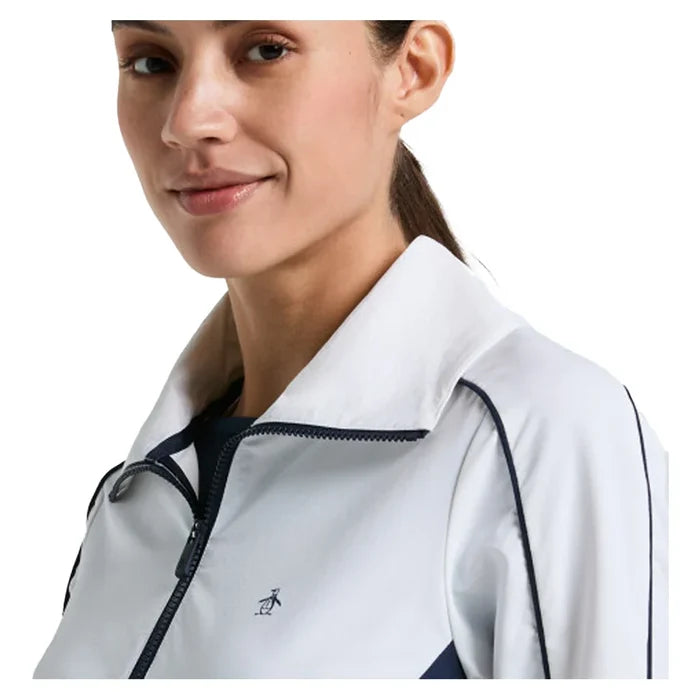 Women`s Color Block 1/4 Zip Tennis Top Bright White