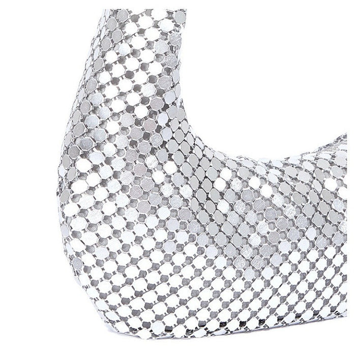 Women's Éclat Minaudière - Gilded Crystal-Embellished Clutch with Convertible Chain