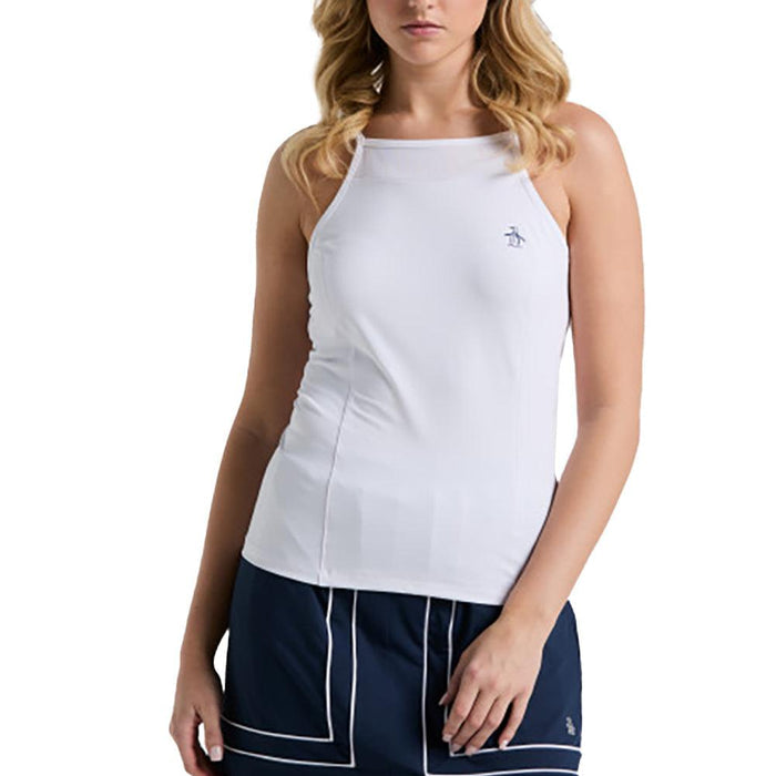 Women`s Essentials Tennis Tank with Mesh Bright White