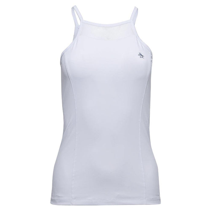 Women`s Essentials Tennis Tank with Mesh Bright White