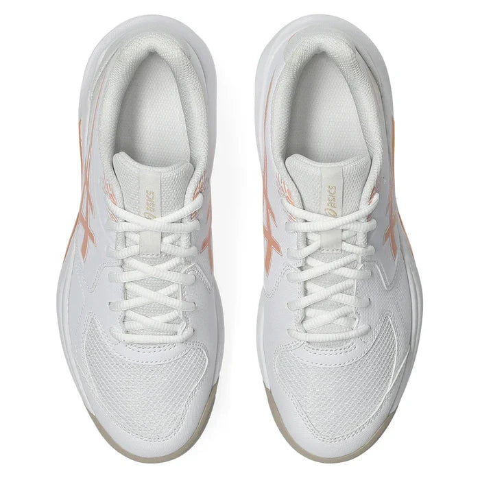 Women's GEL-Dedicate 9 Wide Shoes White and Cantaloupe