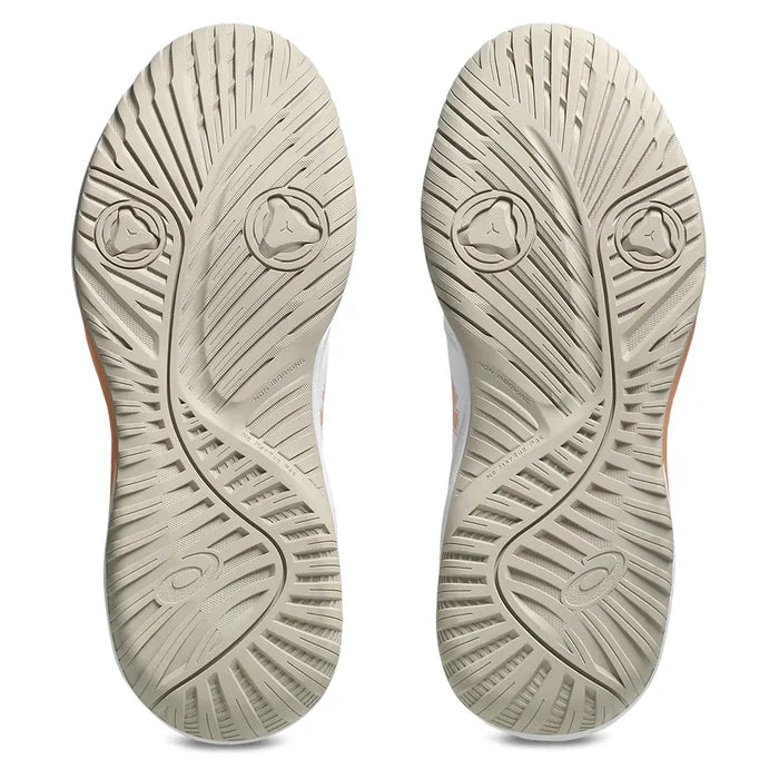 Women's GEL-Dedicate 9 Wide Shoes White and Cantaloupe