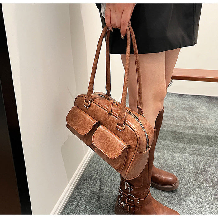 Women‘s Grand Journey Carryall - Spacious Retro Tote with Dual Pockets & Convertible Wear