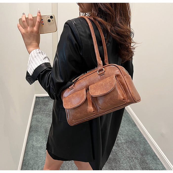 Women‘s Grand Journey Carryall - Spacious Retro Tote with Dual Pockets & Convertible Wear