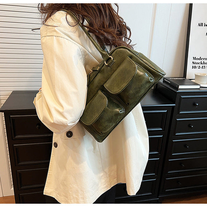 Women‘s Grand Journey Carryall - Spacious Retro Tote with Dual Pockets & Convertible Wear