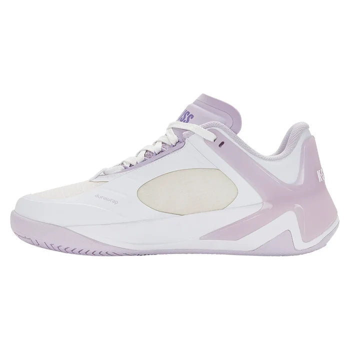 Women's K-Frame Pickleball Court Shoes White and Orchid Hush