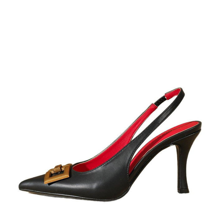 Women’s Liora Open-Back Toe-Ring Stiletto Pumps – Minimalist Chic Pointed-Toe Slim Heels (US 4–10)