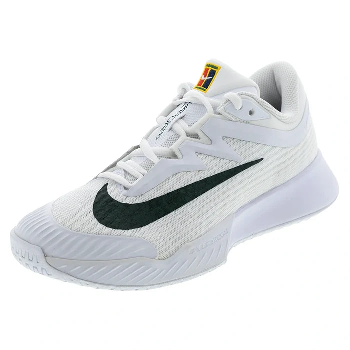 Women's London Vapor Pro 3 Premium Court Shoes White and Gorge Green