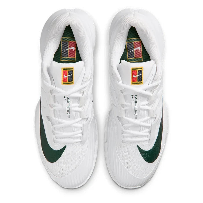 Women's London Vapor Pro 3 Premium Court Shoes White and Gorge Green