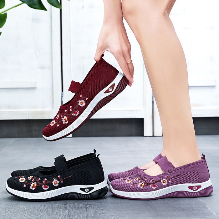 Women's Lyric Canvas Slip-On Ballet Flats – Soft Cushioned Lightweight Casual Walking Shoes (US 5–10.5)