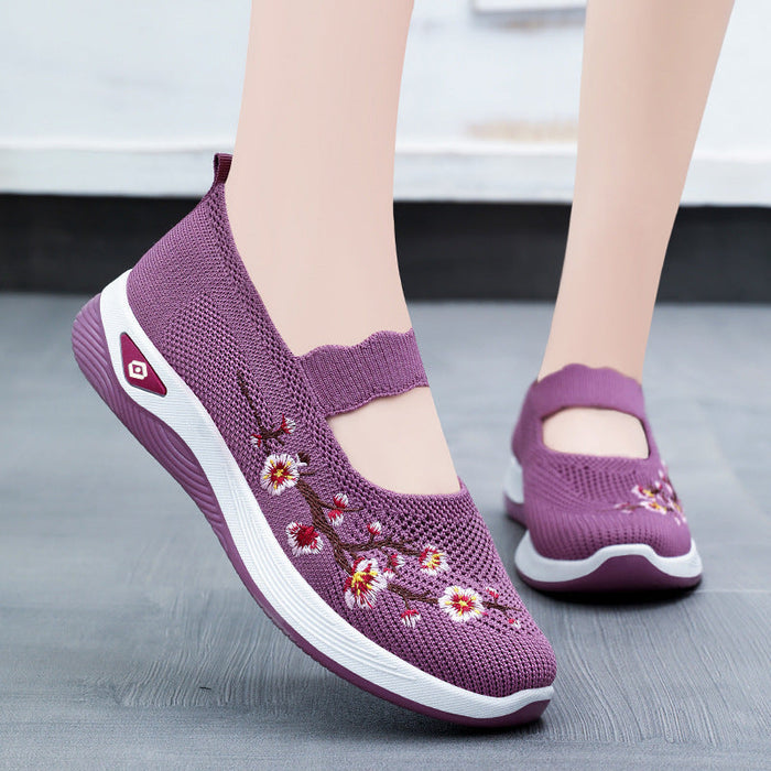 Women's Lyric Canvas Slip-On Ballet Flats – Soft Cushioned Lightweight Casual Walking Shoes (US 5–10.5)