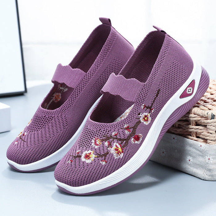 Women's Lyric Canvas Slip-On Ballet Flats – Soft Cushioned Lightweight Casual Walking Shoes (US 5–10.5)