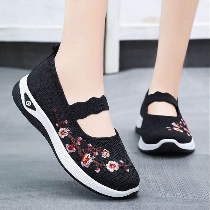 Women's Lyric Canvas Slip-On Ballet Flats – Soft Cushioned Lightweight Casual Walking Shoes (US 5–10.5)