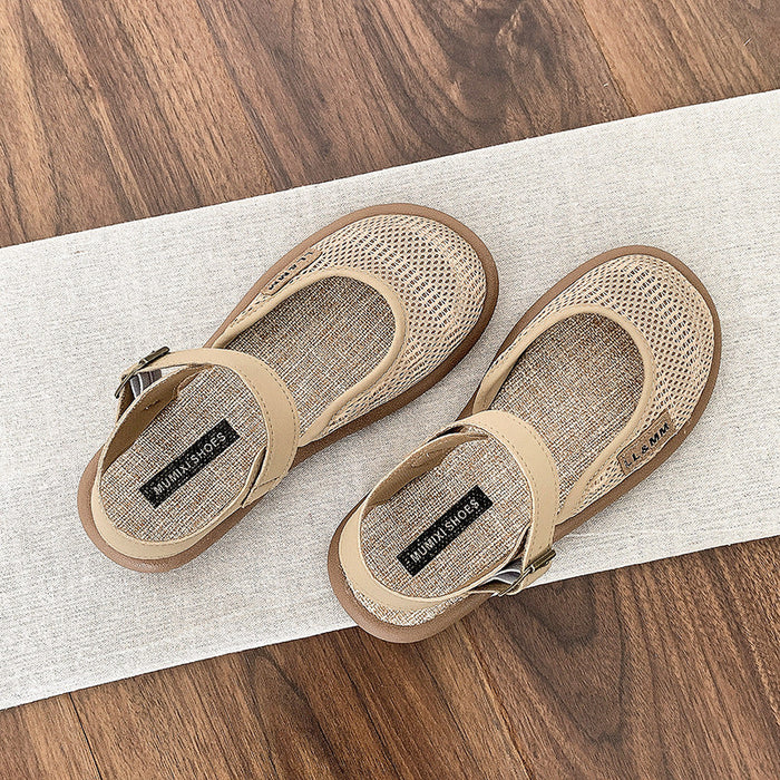 Women’s Mirelle Linen Mesh Closed-Toe Roman Sandals – Effortless Lightweight Everyday Comfort Flats (US 4–10)