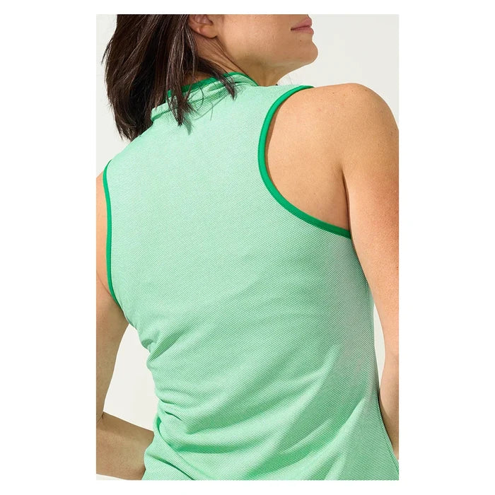 Women`s Mock Neck Tennis Tank Geo Wave