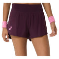 Women's New York Match Laser Cut Short Dark Aubergine, Asics, Dark Aubergine, Pickleball Express, 2042A457-500F26-DARK-AUBERGINE-1