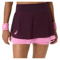 Women's New York Match Mesh Skort Dark Aubergine and Bubblegum, Asics, Dark Aubergine/Bubblegum, Pickleball Express, 2042A455-500F26-DARK-AUBERGINE-BUBBLEGUM-1