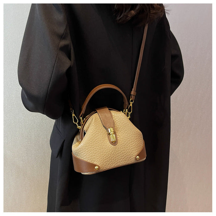 Women's Pebbled Leather Mini Tote Bag - Versatile Crossbody & Shoulder Bag | Minimalist Luxury Design