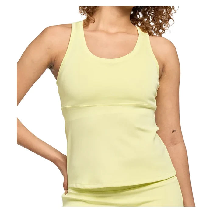 Women's Peek Tennis Tank Pastel Yellow