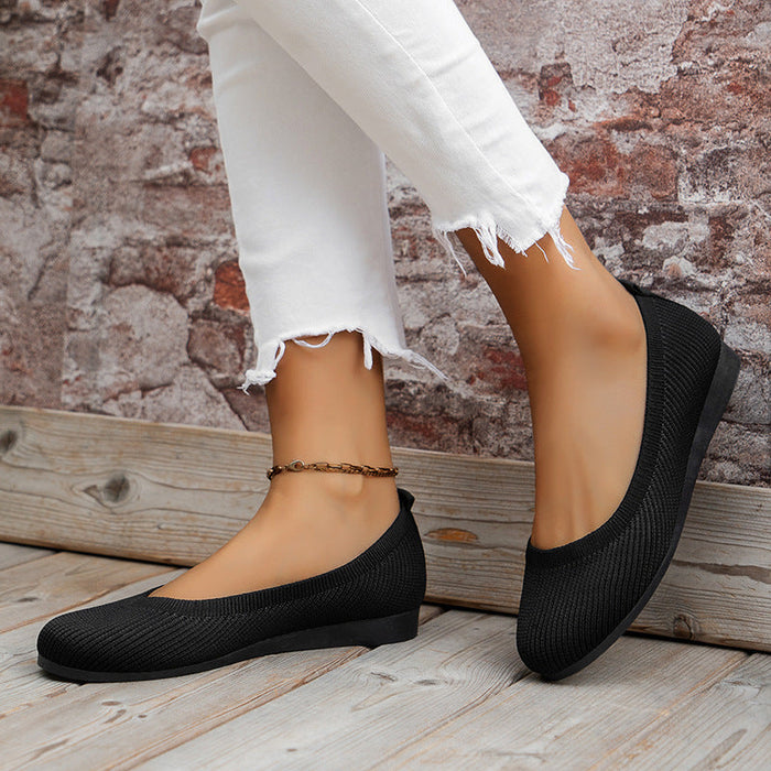 Women's Plus Size Round Toe Casual Driving Flats Comfortable Athleisure Loafers