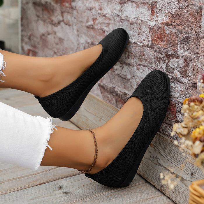 Women's Plus Size Round Toe Casual Driving Flats Comfortable Athleisure Loafers