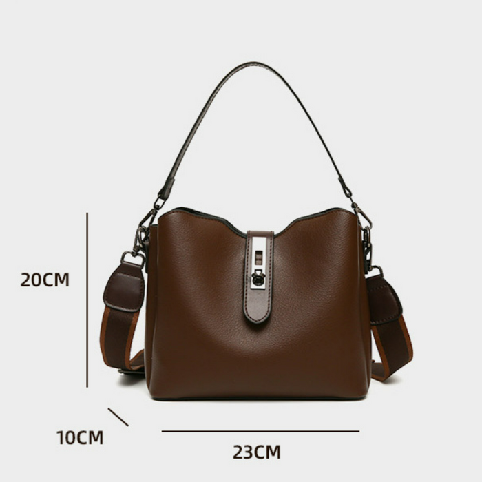 Women's Premium Textured Bucket Bag - Vintage Multi-Layer Large Capacity Handheld/Shoulder/Crossbody Tote