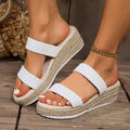 Women’s RetroWeave Wedge Slide Sandals – Braided Platform Summer Slippers (US 5–10)