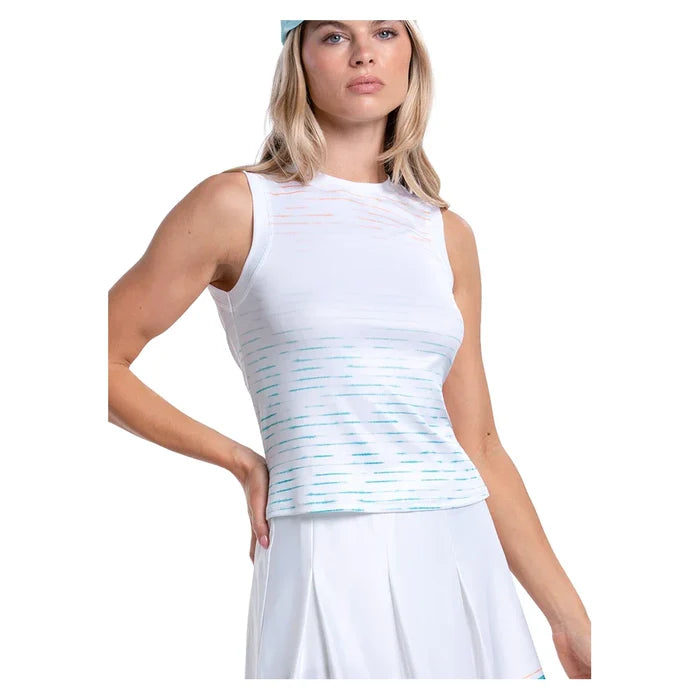Women's Rising Tides Muscle Tank White and Color Ombre