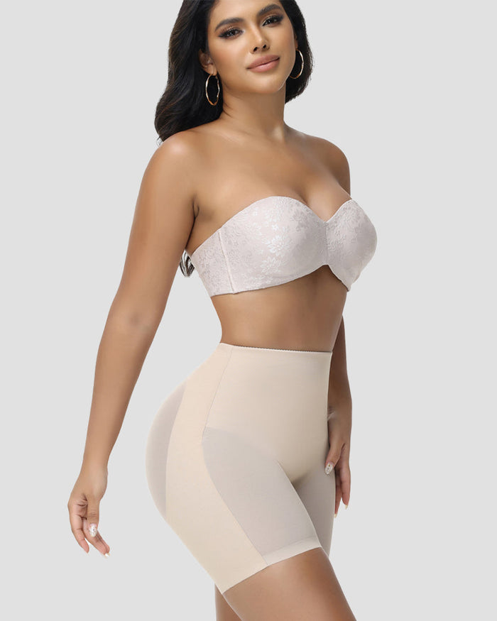 Women's Seamless Mesh High Waist Shapewear Shorts Thigh Slimmer Underwear  - By Qivii
