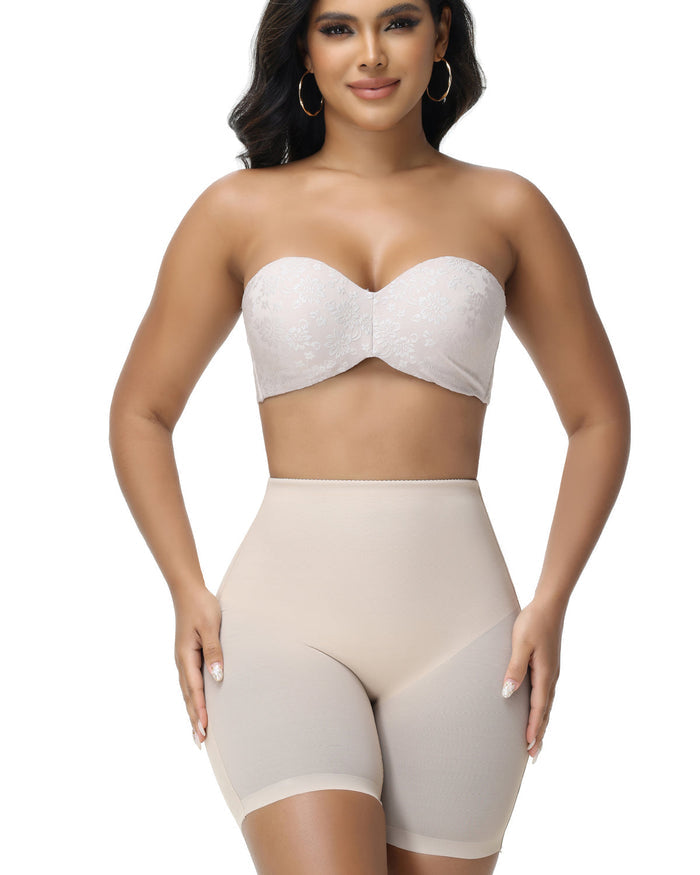 Women's Seamless Mesh High Waist Shapewear Shorts Thigh Slimmer Underwear  - By Qivii