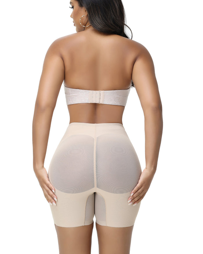 Women's Seamless Mesh High Waist Shapewear Shorts Thigh Slimmer Underwear  - By Qivii