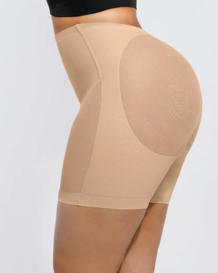 Women's Seamless Mesh High Waist Shapewear Shorts Thigh Slimmer Underwear  - By Qivii