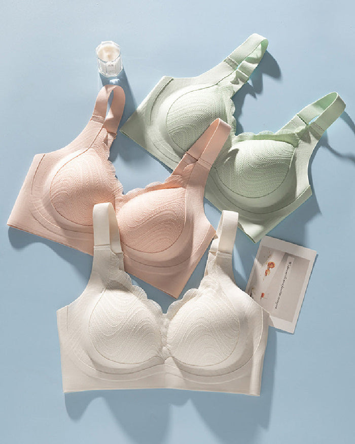 Women's Seamless Wireless Anti-sagging Minimizer Thin Adjustment Bra  - By Qivii