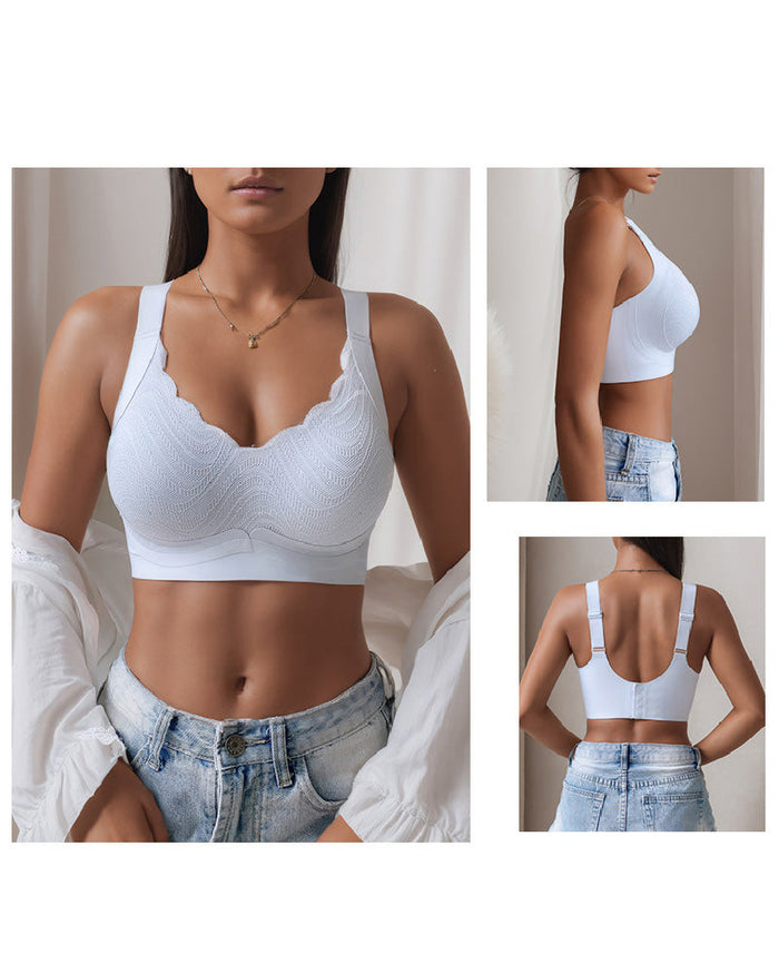 Women's Seamless Wireless Anti-sagging Minimizer Thin Adjustment Bra  - By Qivii