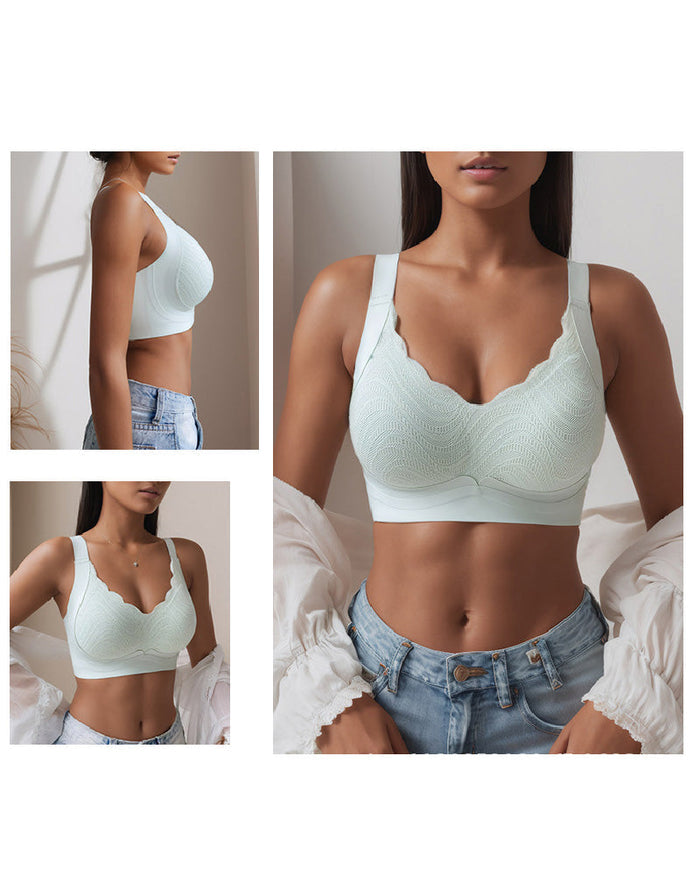 Women's Seamless Wireless Anti-sagging Minimizer Thin Adjustment Bra  - By Qivii