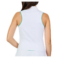 Women's Sleeveless Polo White and Alpine