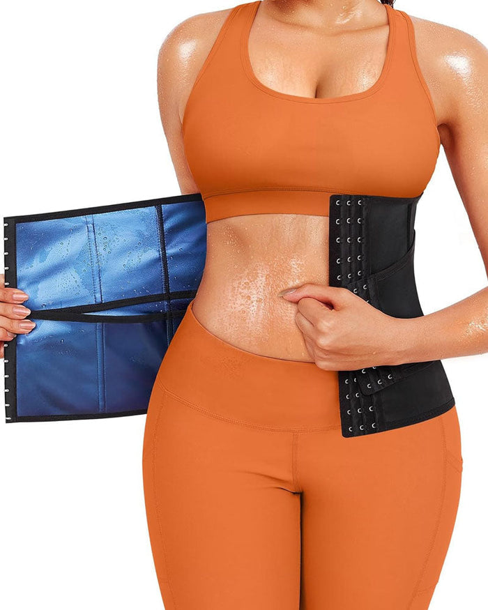Women's Sweat Weight Loss Sports Waist Trainer Belly Shaping Sauna Corset Girdle  - By Qivii