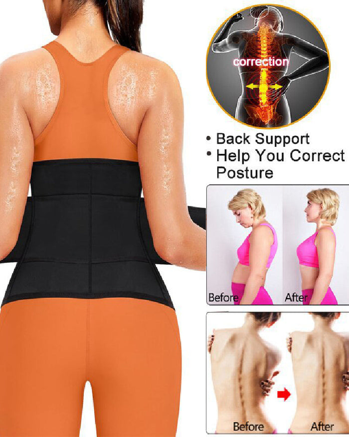 Women's Sweat Weight Loss Sports Waist Trainer Belly Shaping Sauna Corset Girdle  - By Qivii
