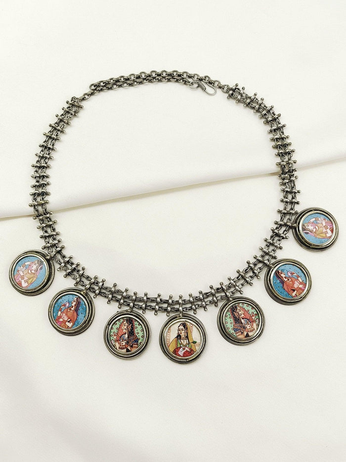 Yamika Multi Colour Oxidized Neckpiece