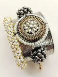 Yatika White Oxidized Bracelet