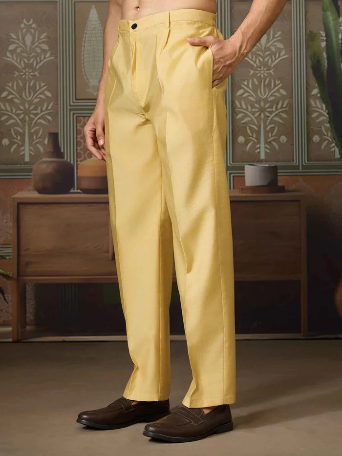 Yellow Multi Thread Sequins Embroidery Work Wedding Wear Kurta And Jacket