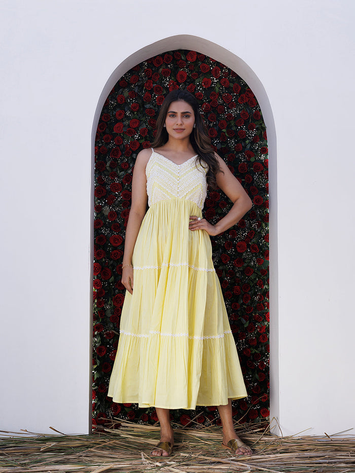 Yellow Pear Maxi Dress